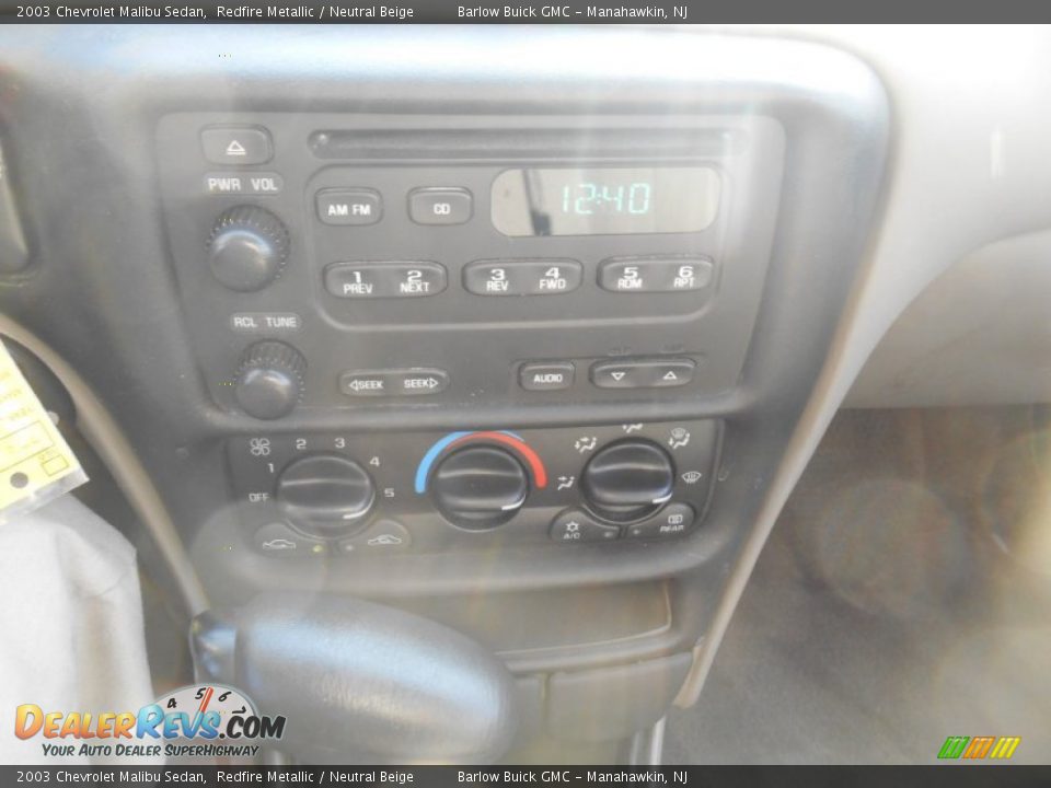 2003 Chevrolet Malibu Sedan Redfire Metallic / Neutral Beige Photo #11