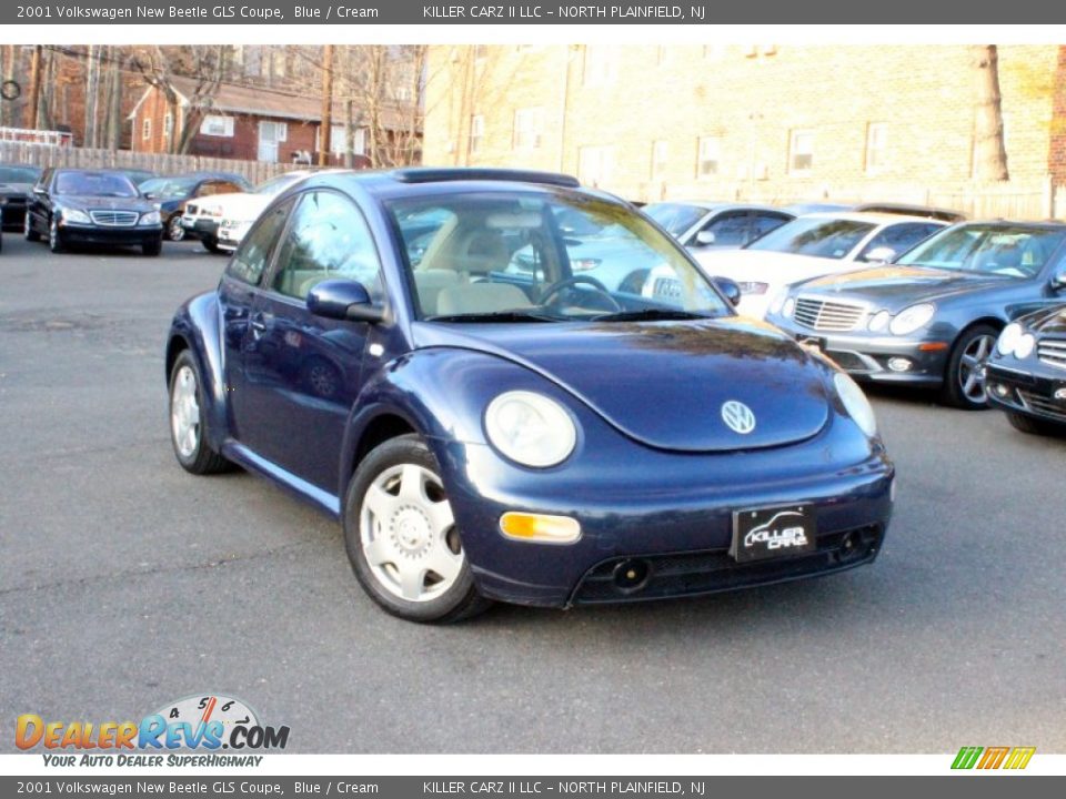 2001 Volkswagen New Beetle GLS Coupe Blue / Cream Photo #1