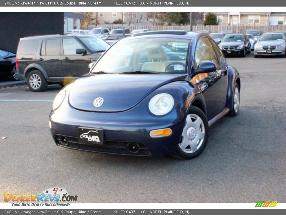 2001 Volkswagen New Beetle GLS Coupe Blue / Cream Photo #3