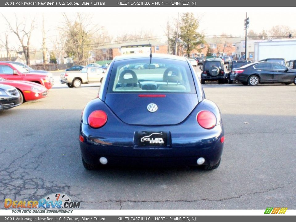 2001 Volkswagen New Beetle GLS Coupe Blue / Cream Photo #6