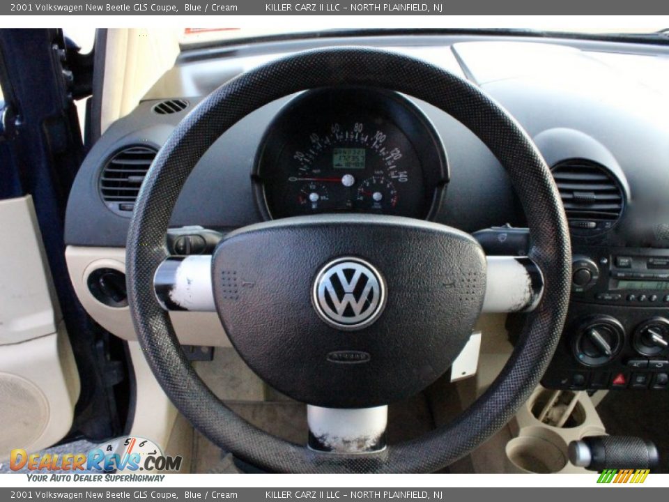 2001 Volkswagen New Beetle GLS Coupe Blue / Cream Photo #16