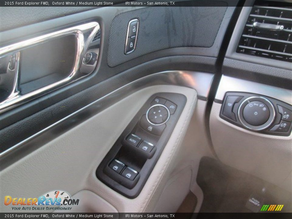 2015 Ford Explorer FWD Oxford White / Medium Light Stone Photo #23