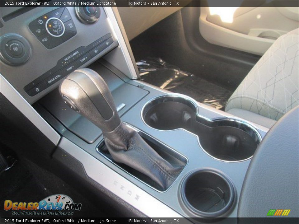 2015 Ford Explorer FWD Oxford White / Medium Light Stone Photo #28