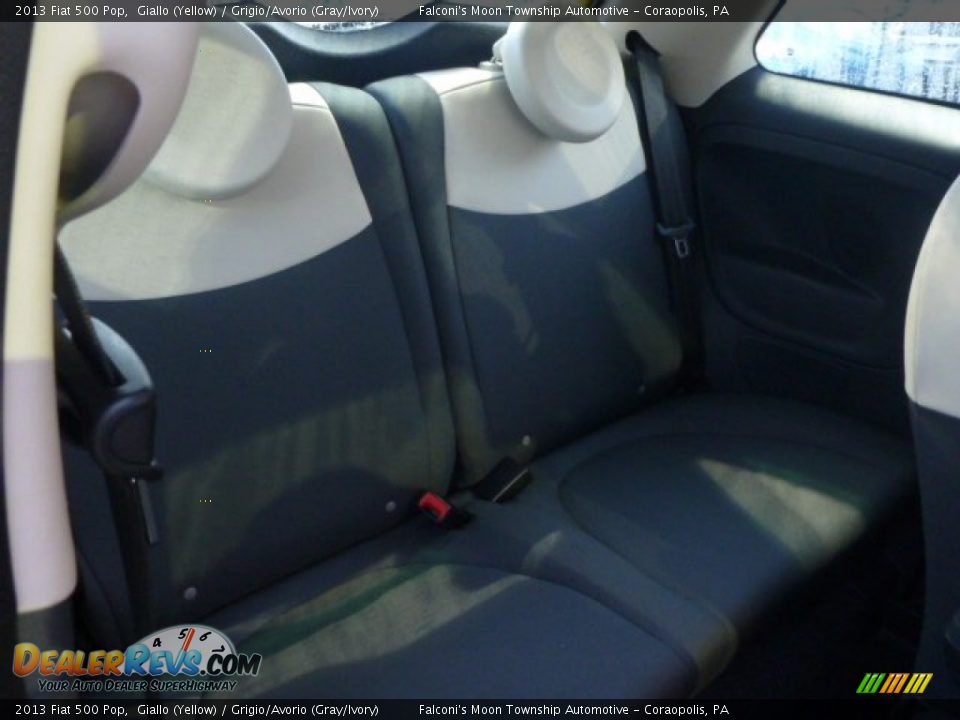 2013 Fiat 500 Pop Giallo (Yellow) / Grigio/Avorio (Gray/Ivory) Photo #11
