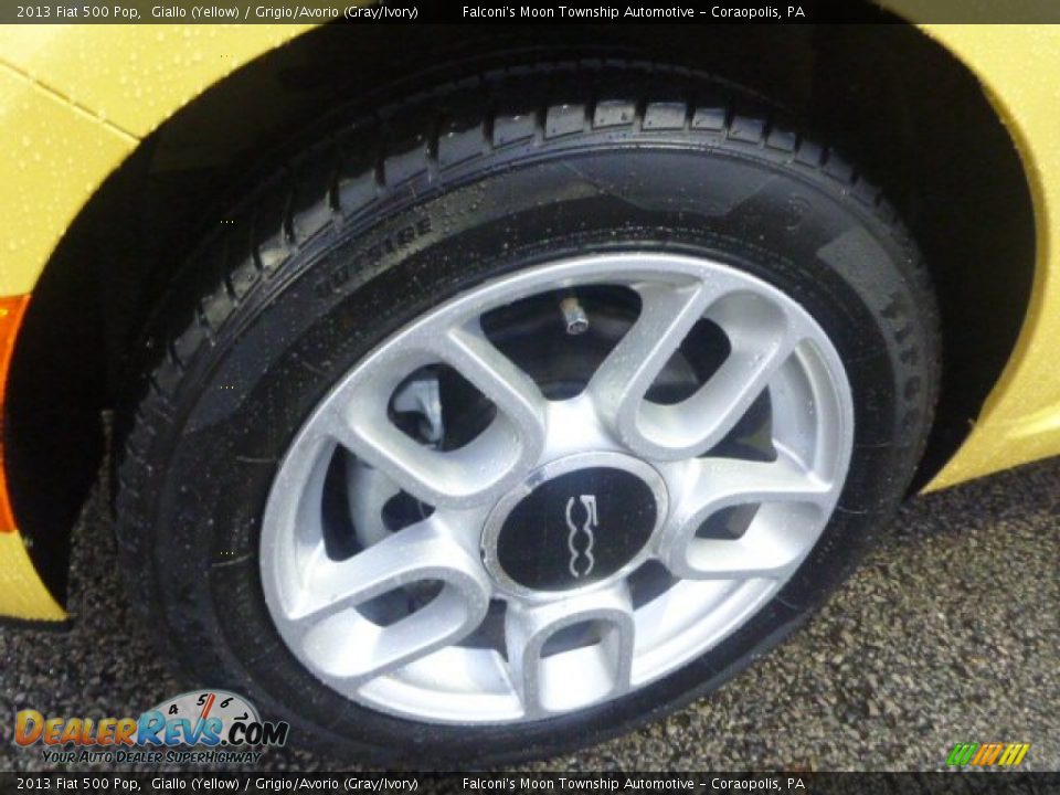 2013 Fiat 500 Pop Giallo (Yellow) / Grigio/Avorio (Gray/Ivory) Photo #14