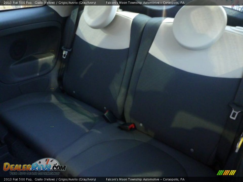 2013 Fiat 500 Pop Giallo (Yellow) / Grigio/Avorio (Gray/Ivory) Photo #16