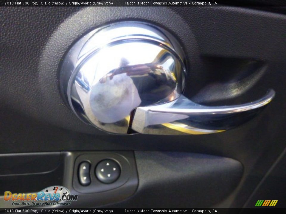 2013 Fiat 500 Pop Giallo (Yellow) / Grigio/Avorio (Gray/Ivory) Photo #18
