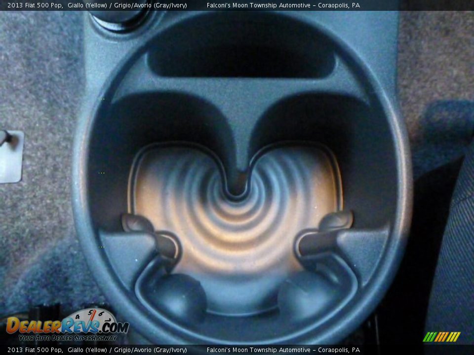 2013 Fiat 500 Pop Giallo (Yellow) / Grigio/Avorio (Gray/Ivory) Photo #21