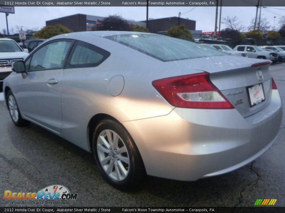 2012 Honda Civic EX Coupe Alabaster Silver Metallic / Stone Photo #3
