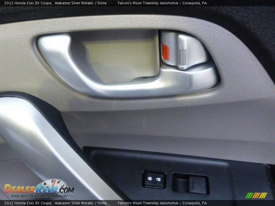 2012 Honda Civic EX Coupe Alabaster Silver Metallic / Stone Photo #7