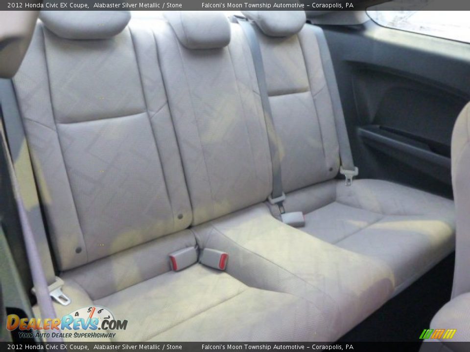 2012 Honda Civic EX Coupe Alabaster Silver Metallic / Stone Photo #10