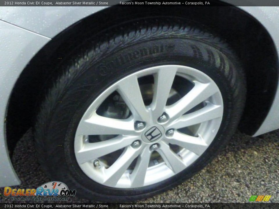2012 Honda Civic EX Coupe Alabaster Silver Metallic / Stone Photo #13