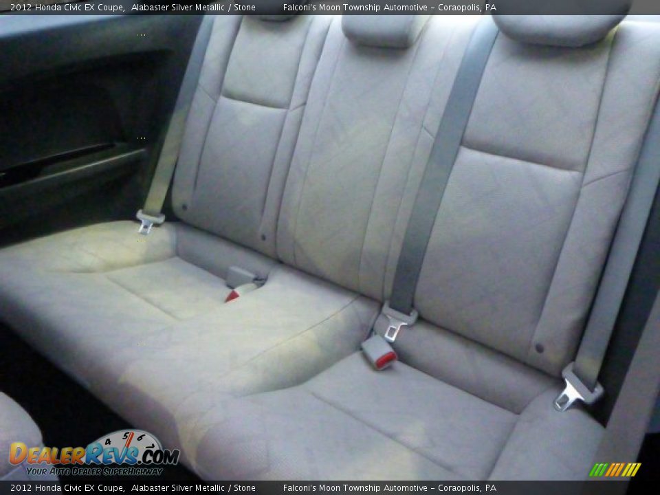 2012 Honda Civic EX Coupe Alabaster Silver Metallic / Stone Photo #15