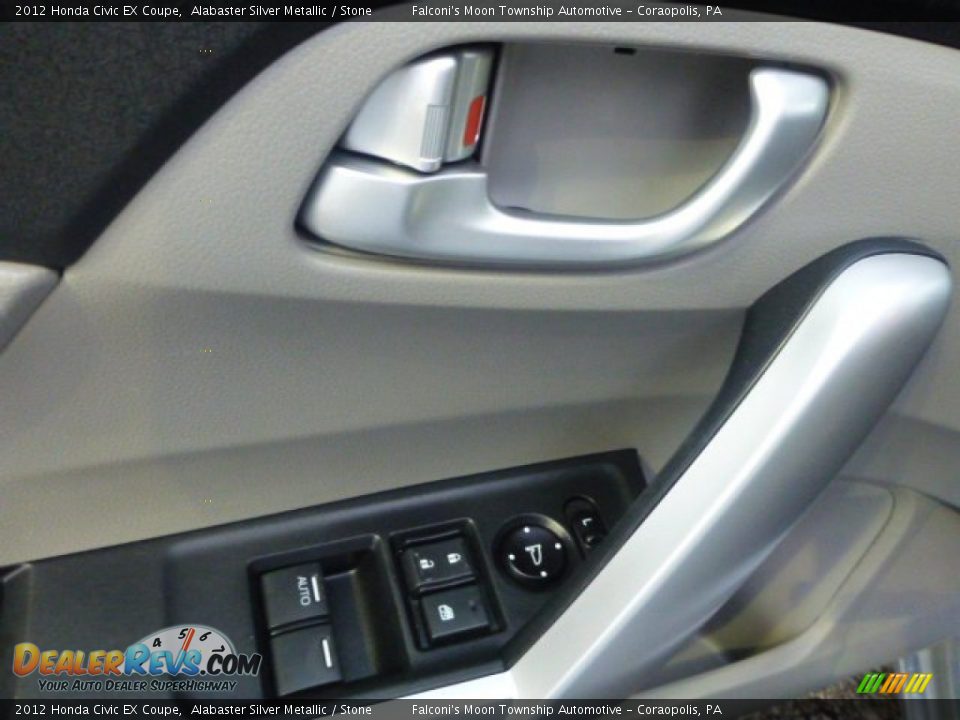 2012 Honda Civic EX Coupe Alabaster Silver Metallic / Stone Photo #17