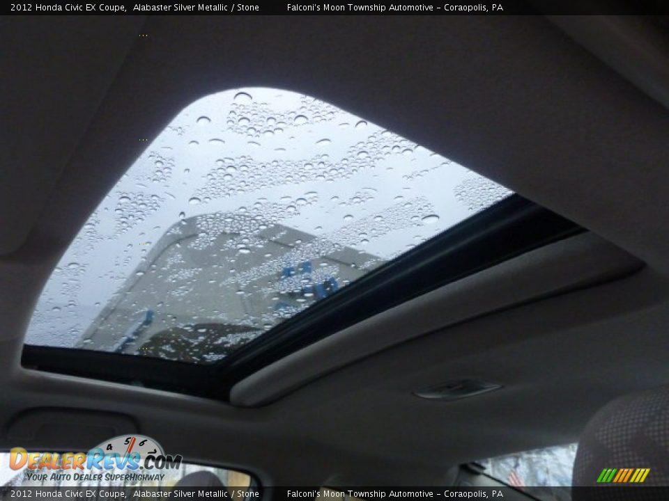 2012 Honda Civic EX Coupe Alabaster Silver Metallic / Stone Photo #19