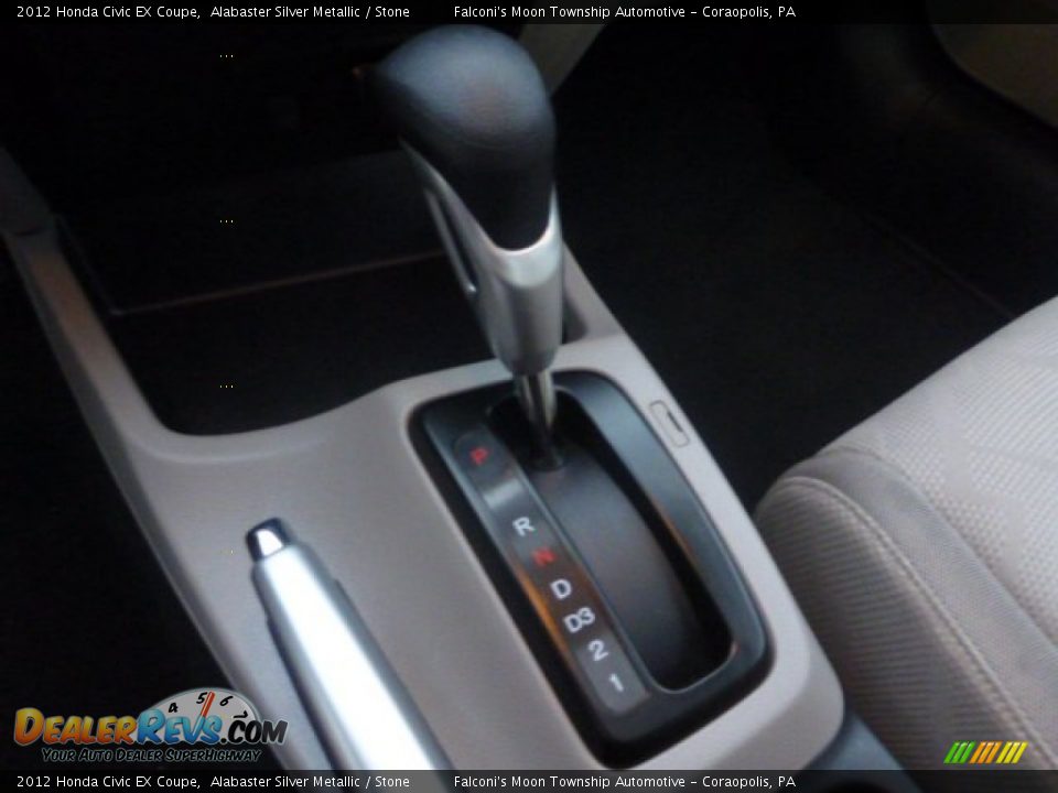 2012 Honda Civic EX Coupe Alabaster Silver Metallic / Stone Photo #21
