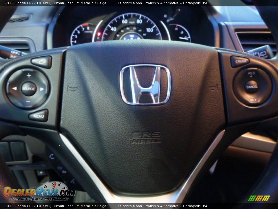 2012 Honda CR-V EX 4WD Urban Titanium Metallic / Beige Photo #20
