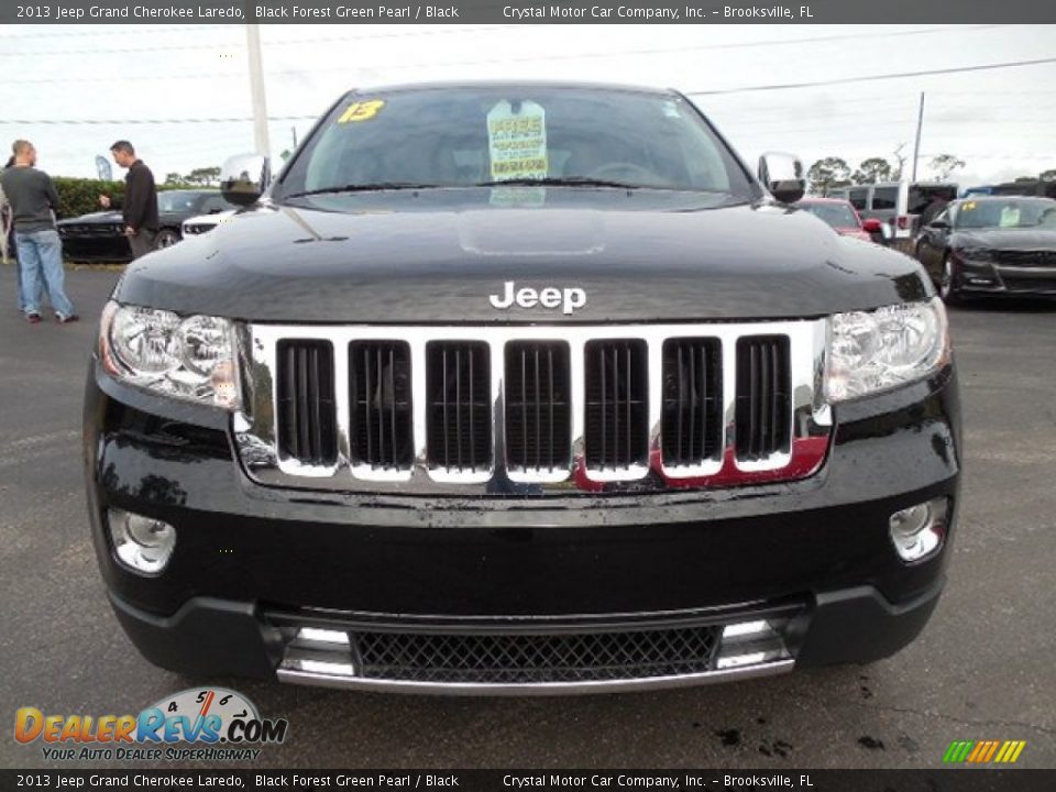 2013 Jeep Grand Cherokee Laredo Black Forest Green Pearl / Black Photo #14