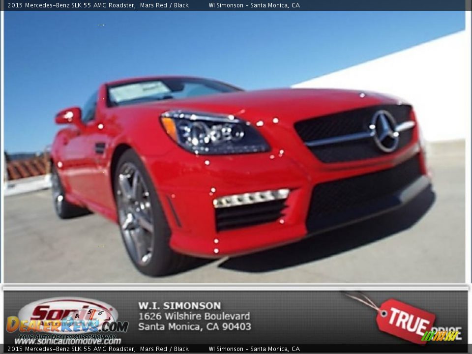 2015 Mercedes-Benz SLK 55 AMG Roadster Mars Red / Black Photo #1