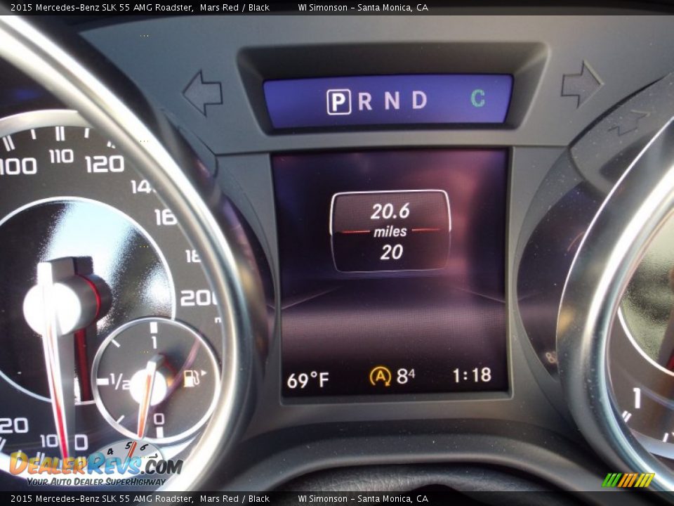 2015 Mercedes-Benz SLK 55 AMG Roadster Mars Red / Black Photo #8