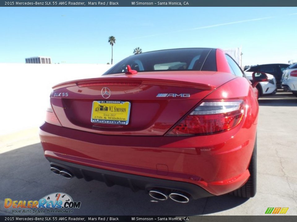 2015 Mercedes-Benz SLK 55 AMG Roadster Mars Red / Black Photo #14