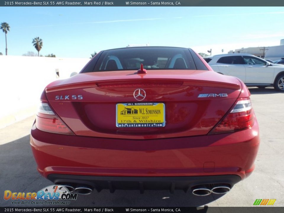 2015 Mercedes-Benz SLK 55 AMG Roadster Mars Red / Black Photo #15