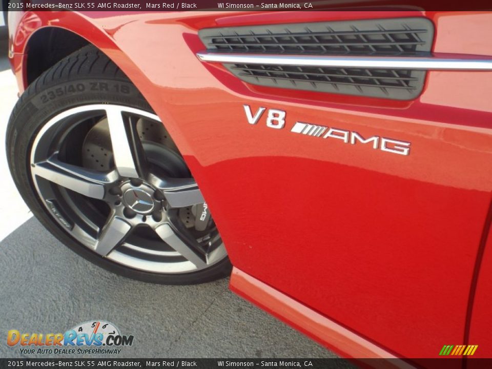 2015 Mercedes-Benz SLK 55 AMG Roadster Mars Red / Black Photo #19