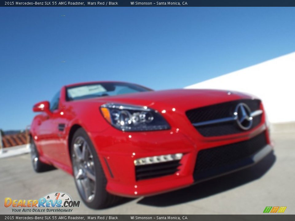 2015 Mercedes-Benz SLK 55 AMG Roadster Mars Red / Black Photo #21