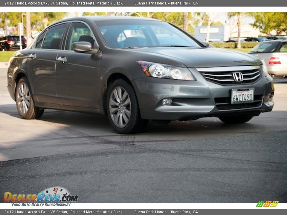 2012 Honda Accord EX-L V6 Sedan Polished Metal Metallic / Black Photo #1