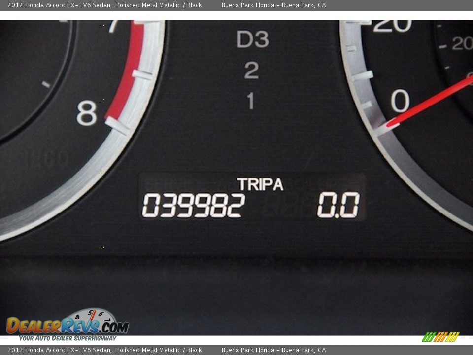 2012 Honda Accord EX-L V6 Sedan Polished Metal Metallic / Black Photo #6
