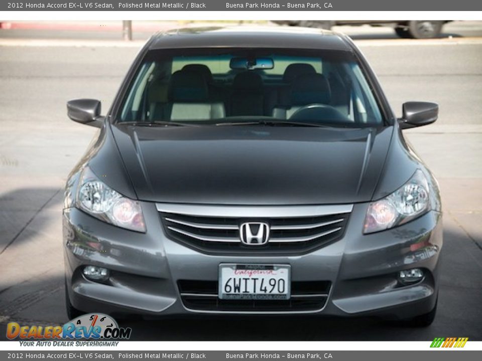 2012 Honda Accord EX-L V6 Sedan Polished Metal Metallic / Black Photo #7