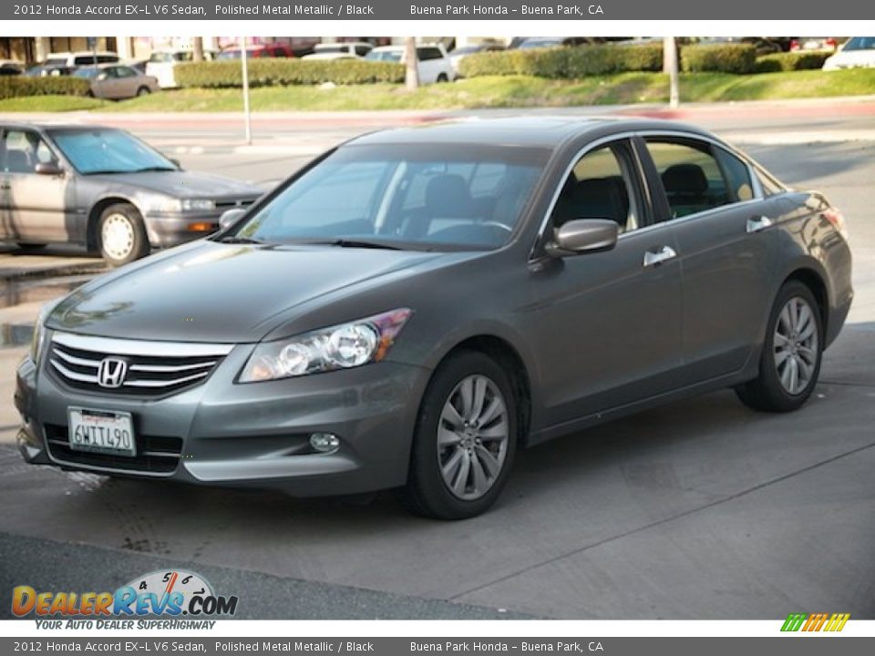 2012 Honda Accord EX-L V6 Sedan Polished Metal Metallic / Black Photo #8