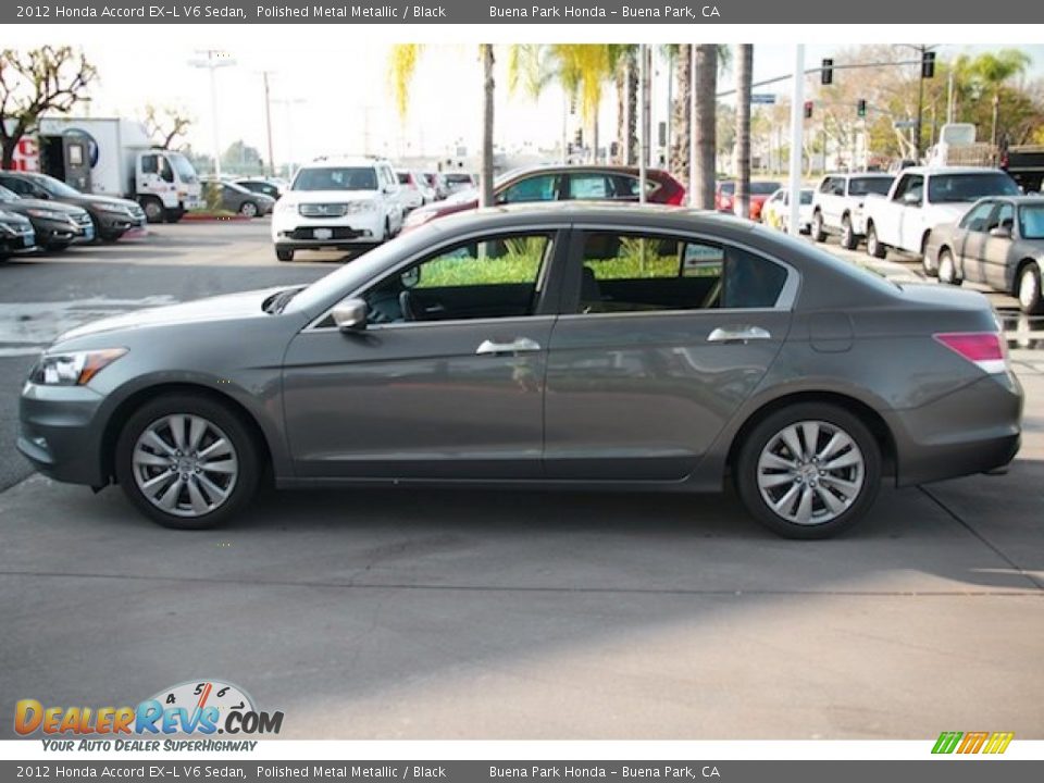 2012 Honda Accord EX-L V6 Sedan Polished Metal Metallic / Black Photo #9