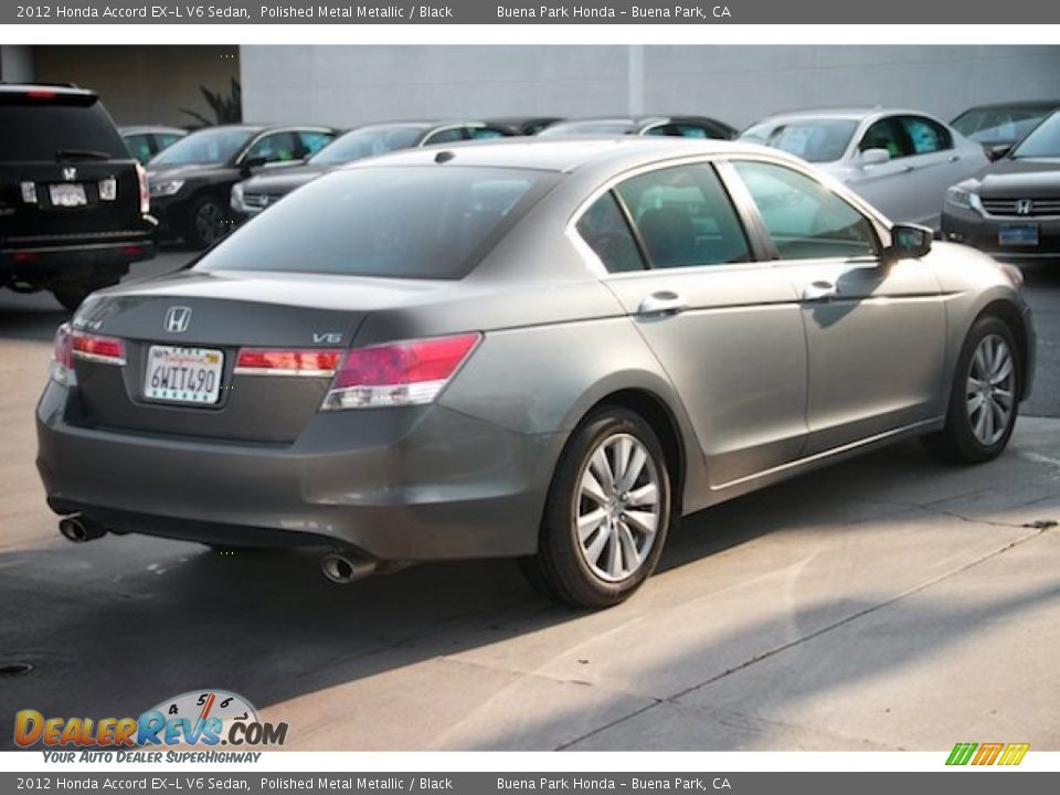2012 Honda Accord EX-L V6 Sedan Polished Metal Metallic / Black Photo #11