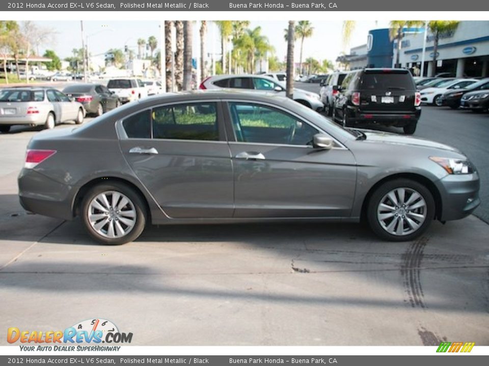 2012 Honda Accord EX-L V6 Sedan Polished Metal Metallic / Black Photo #12