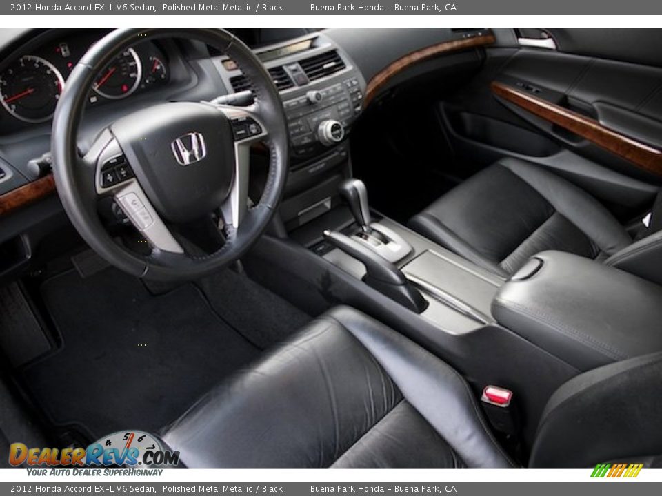 2012 Honda Accord EX-L V6 Sedan Polished Metal Metallic / Black Photo #13