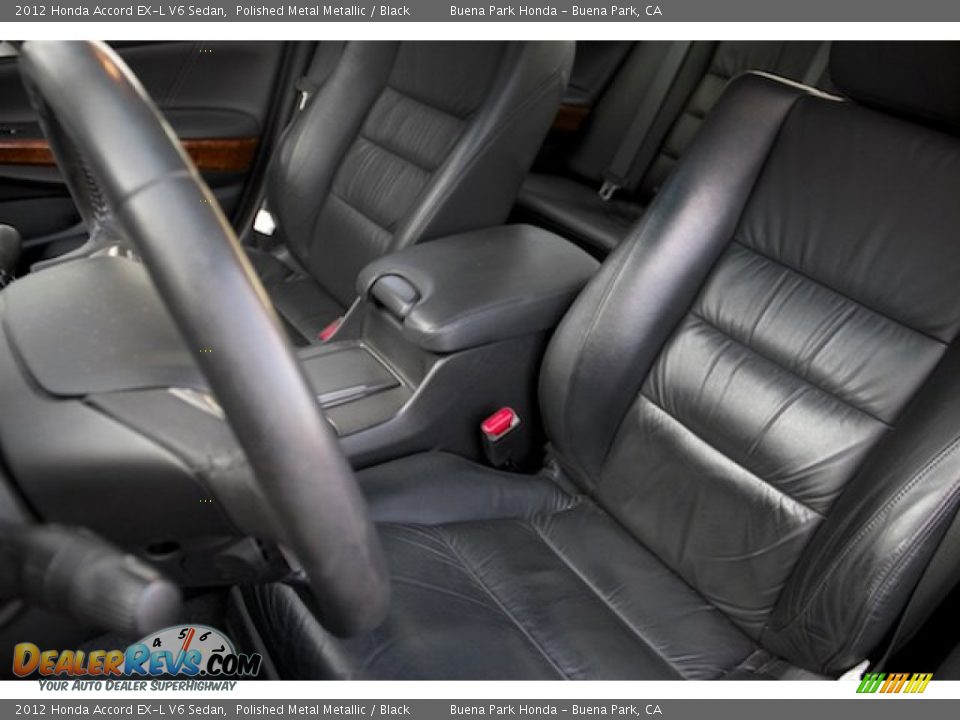 2012 Honda Accord EX-L V6 Sedan Polished Metal Metallic / Black Photo #14