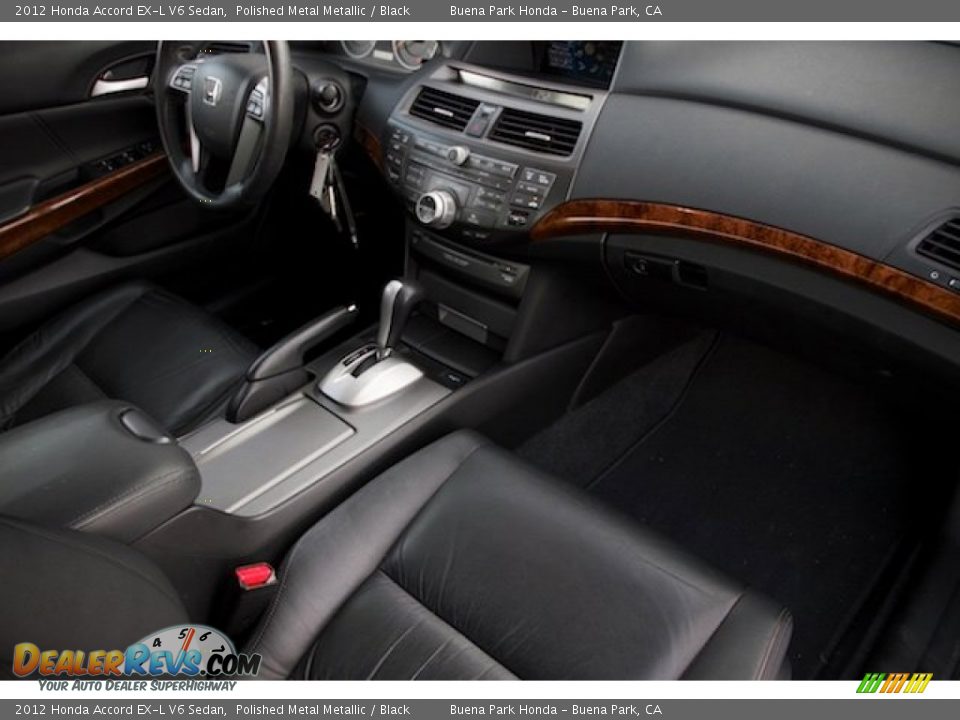 2012 Honda Accord EX-L V6 Sedan Polished Metal Metallic / Black Photo #22