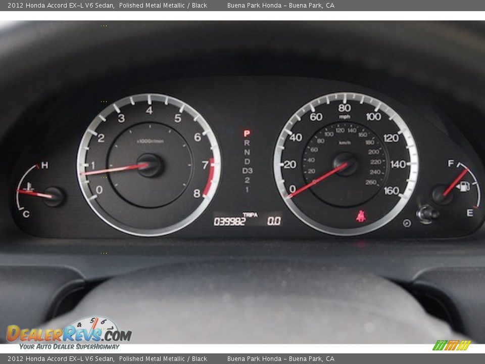 2012 Honda Accord EX-L V6 Sedan Polished Metal Metallic / Black Photo #27