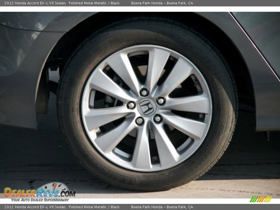 2012 Honda Accord EX-L V6 Sedan Polished Metal Metallic / Black Photo #33