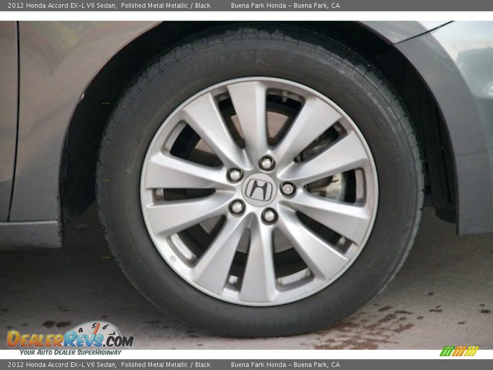 2012 Honda Accord EX-L V6 Sedan Polished Metal Metallic / Black Photo #34