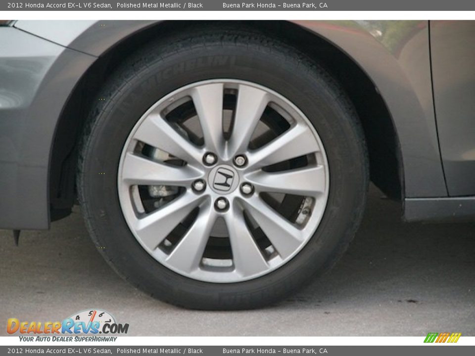2012 Honda Accord EX-L V6 Sedan Polished Metal Metallic / Black Photo #35