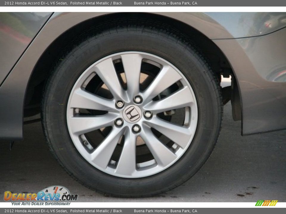 2012 Honda Accord EX-L V6 Sedan Polished Metal Metallic / Black Photo #36