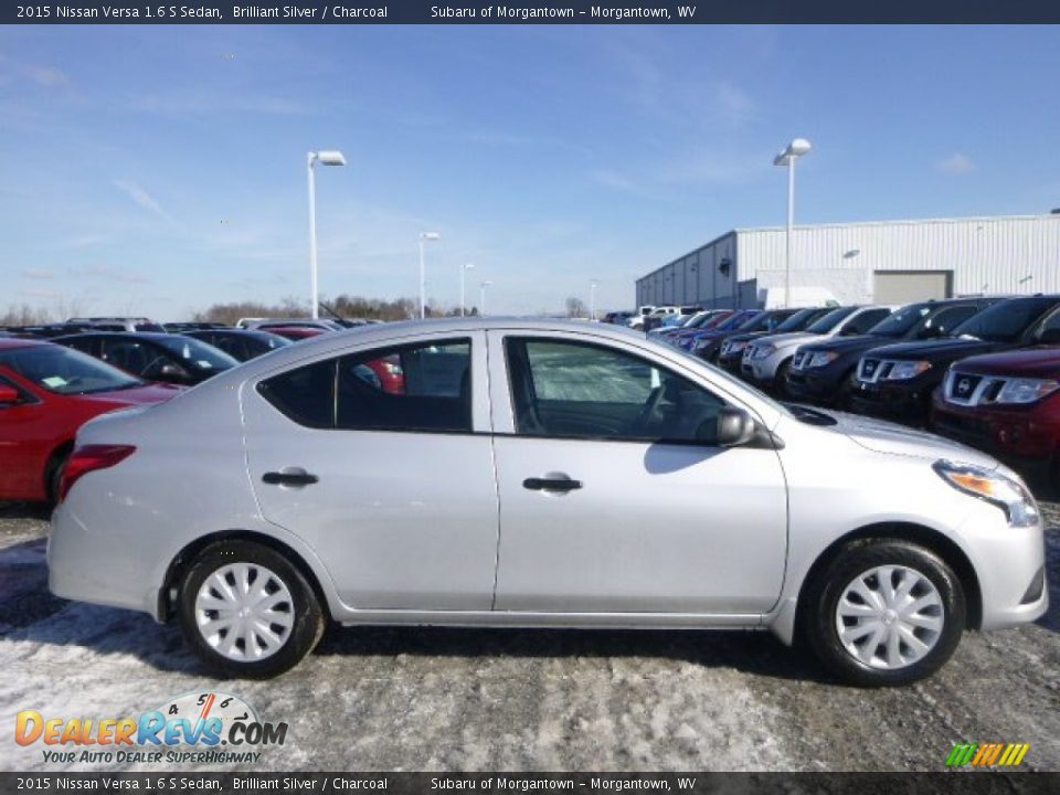 2015 Nissan Versa 1.6 S Sedan Brilliant Silver / Charcoal Photo #2