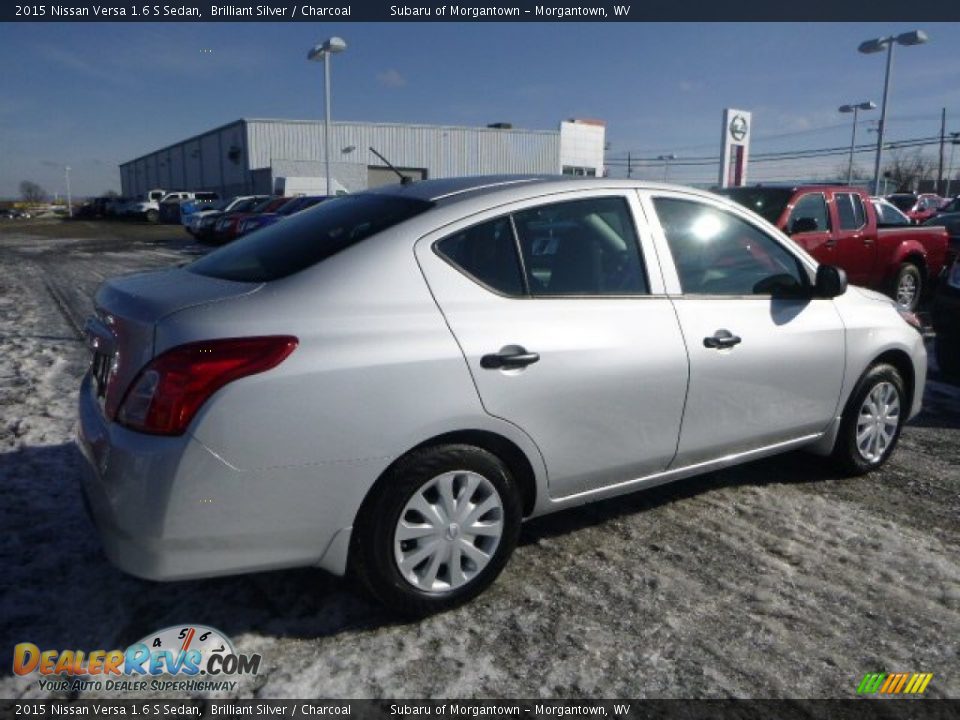 2015 Nissan Versa 1.6 S Sedan Brilliant Silver / Charcoal Photo #3