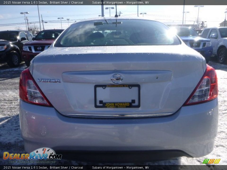 2015 Nissan Versa 1.6 S Sedan Brilliant Silver / Charcoal Photo #4