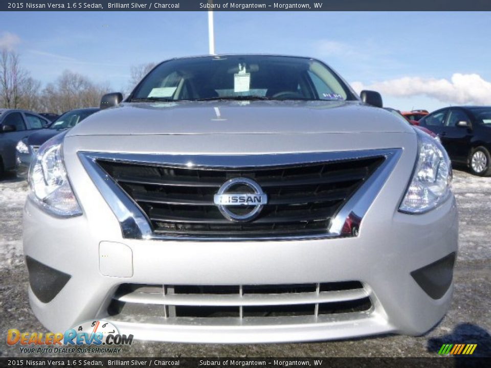 2015 Nissan Versa 1.6 S Sedan Brilliant Silver / Charcoal Photo #8