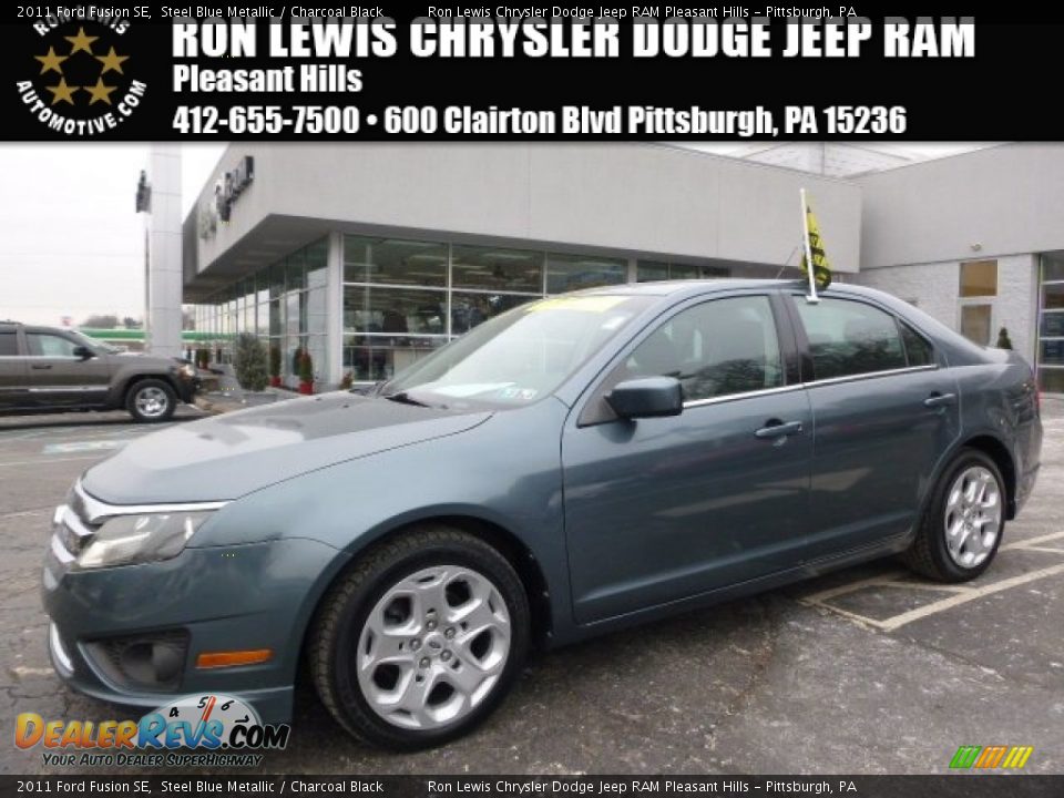 2011 Ford Fusion SE Steel Blue Metallic / Charcoal Black Photo #1