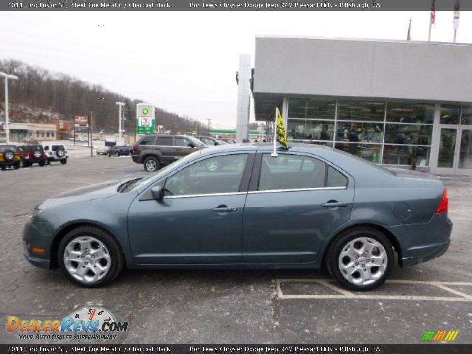 2011 Ford Fusion SE Steel Blue Metallic / Charcoal Black Photo #2