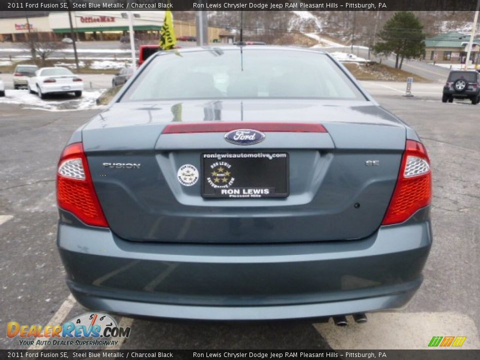 2011 Ford Fusion SE Steel Blue Metallic / Charcoal Black Photo #4